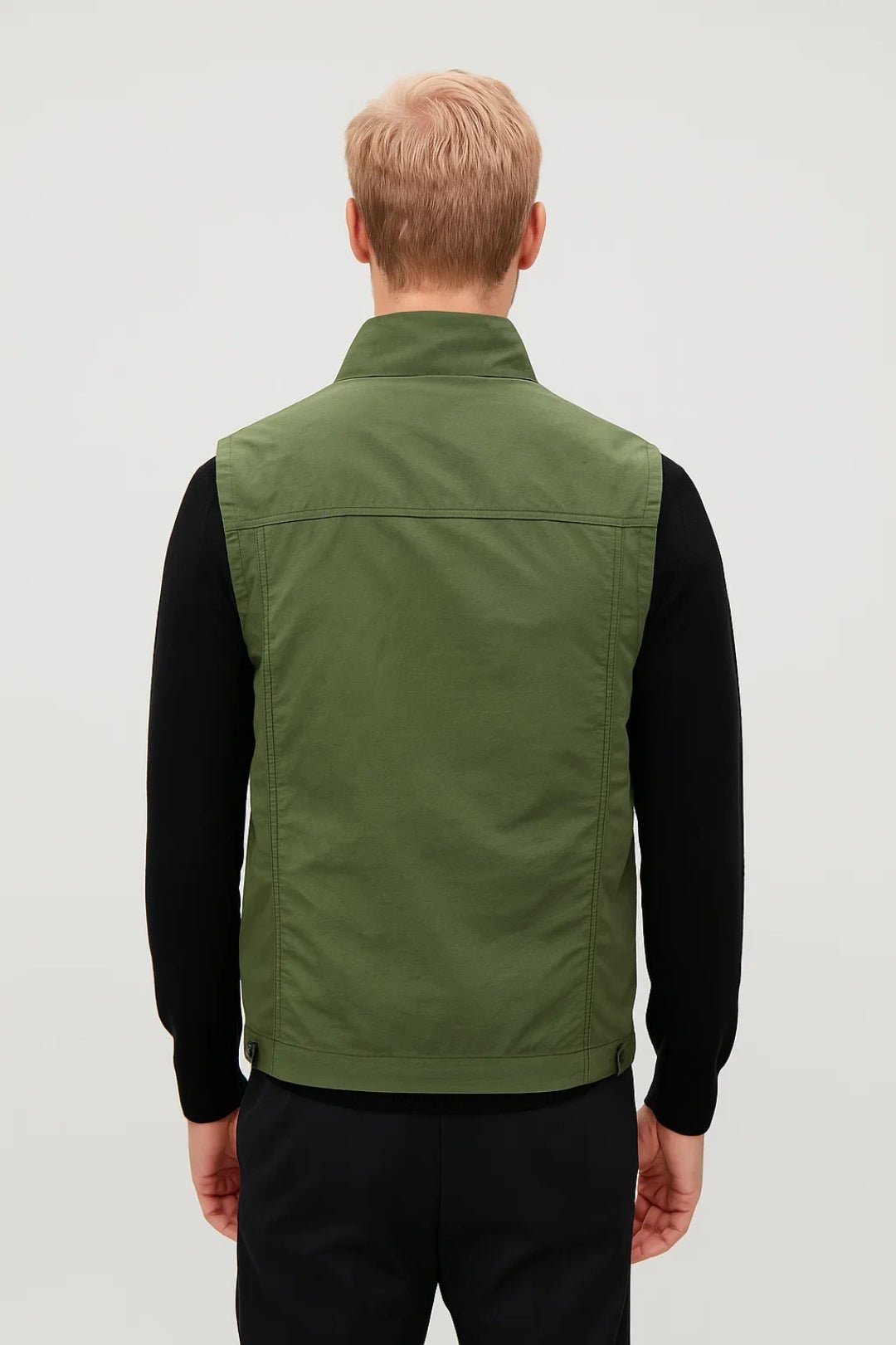 Men Sleeveless Bodywarmer High Collar