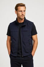 Men Sleeveless Bodywarmer High Collar