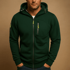 Men zip-up hoodie regular fit with adjustable hood available in multiple colours