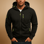 Men zip-up hoodie regular fit with adjustable hood available in multiple colours