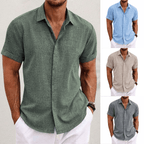 Luna | Men's Linen Shirt | Short Sleeve, Breathable | Summer Casual