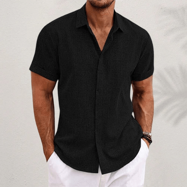 Luna | Men's Linen Shirt | Short Sleeve, Breathable | Summer Casual