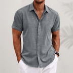 Luna | Men's Linen Shirt | Short Sleeve, Breathable | Summer Casual