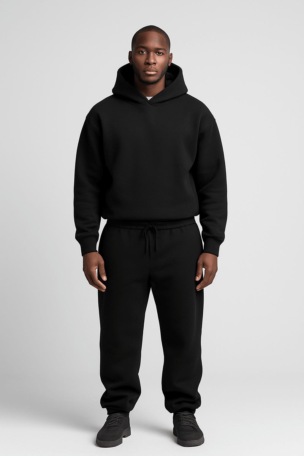 Men 2 Piece Tracksuit Oversized Hoodie Jogger Set