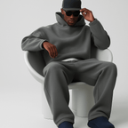 Men 2 Piece Tracksuit Oversized Hoodie Jogger Set