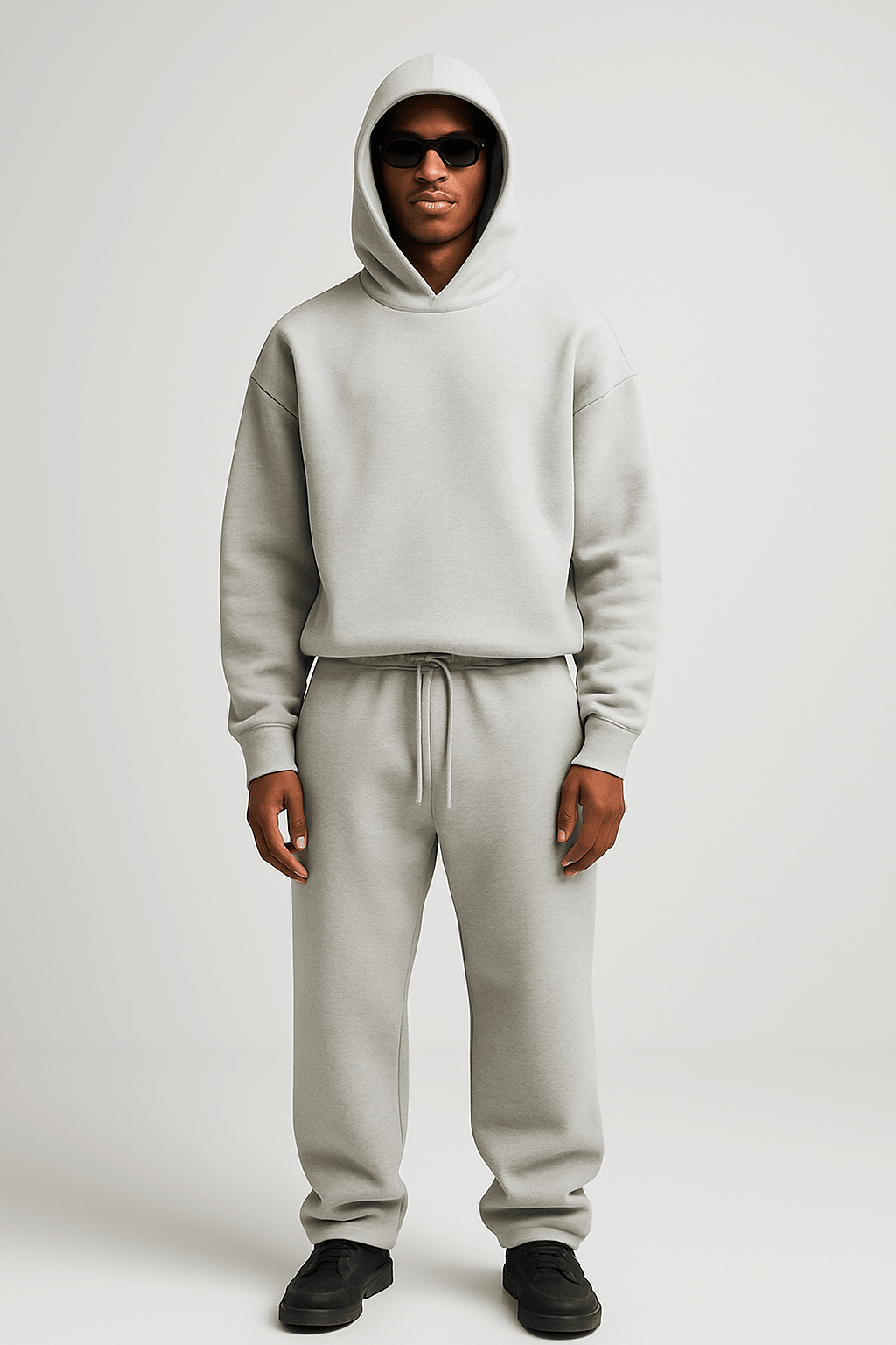Men 2 Piece Tracksuit Oversized Hoodie Jogger Set
