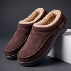 Orthopedic Slippers Men | Winter Fur Lined Plush Cushioned Sole