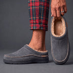 Orthopedic Slippers Men | Winter Fur Lined Plush Cushioned Sole