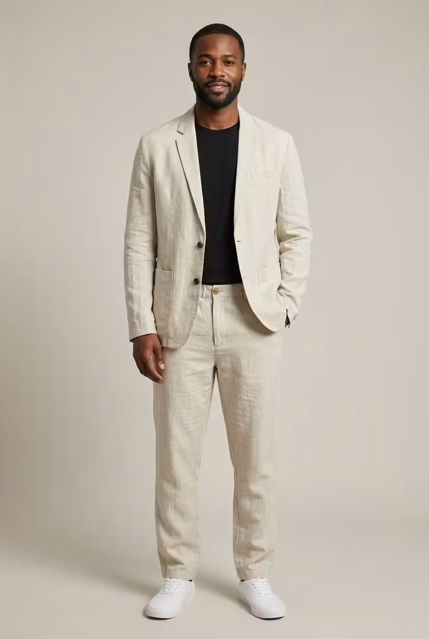 Soraya | Men's Linen Suit Set | Relaxed Fit, Blazer & Trousers | S–4XL