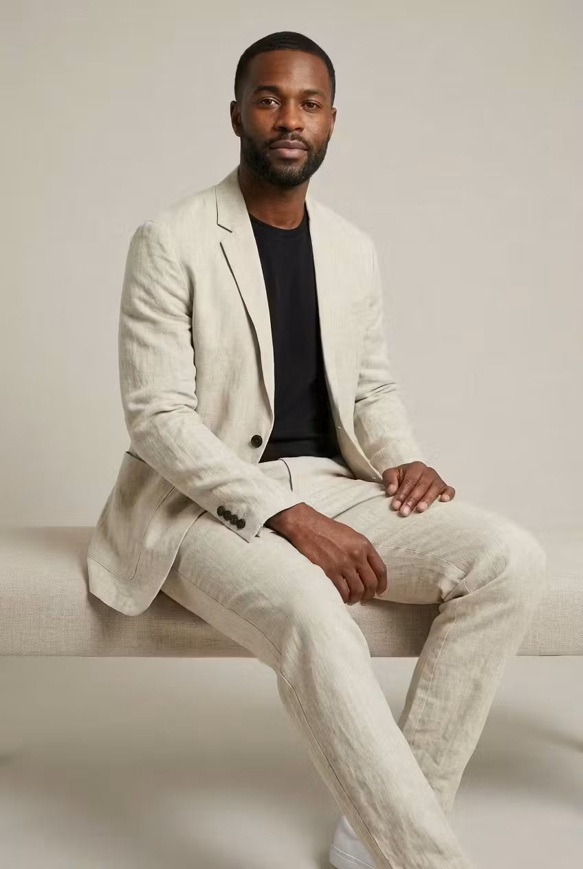 Soraya | Men's Linen Suit Set | Relaxed Fit, Blazer & Trousers | S–4XL