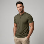 Men Polo Shirt Short Sleeve Collared Regular Fit Top