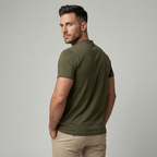 Men Polo Shirt Short Sleeve Collared Regular Fit Top