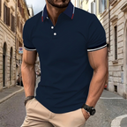 Men Polo Shirt Short Sleeve Casual Collared Regular Fit Tops