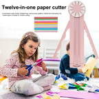 12 in 1 Paper Trimmer Cutter 360 Rotating Blade