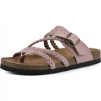 Women's Sandals | Woven Strap Flats | Lightweight Breathable Summer