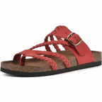 Women's Sandals | Woven Strap Flats | Lightweight Breathable Summer