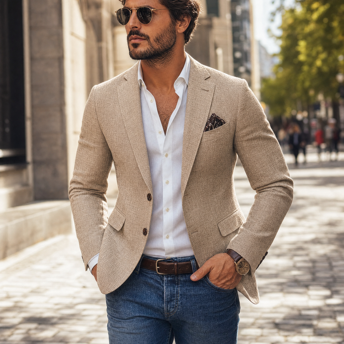 Odette | Men's Slim Fit Blazer | Two Button, Notch Lapel | S–3XL