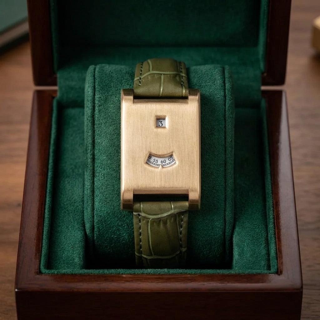Kira | Leather Strap Square Case Minimal Watch Quartz