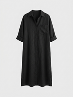 Women Shirt Dress Long Button Front Relaxed Fit | Jade