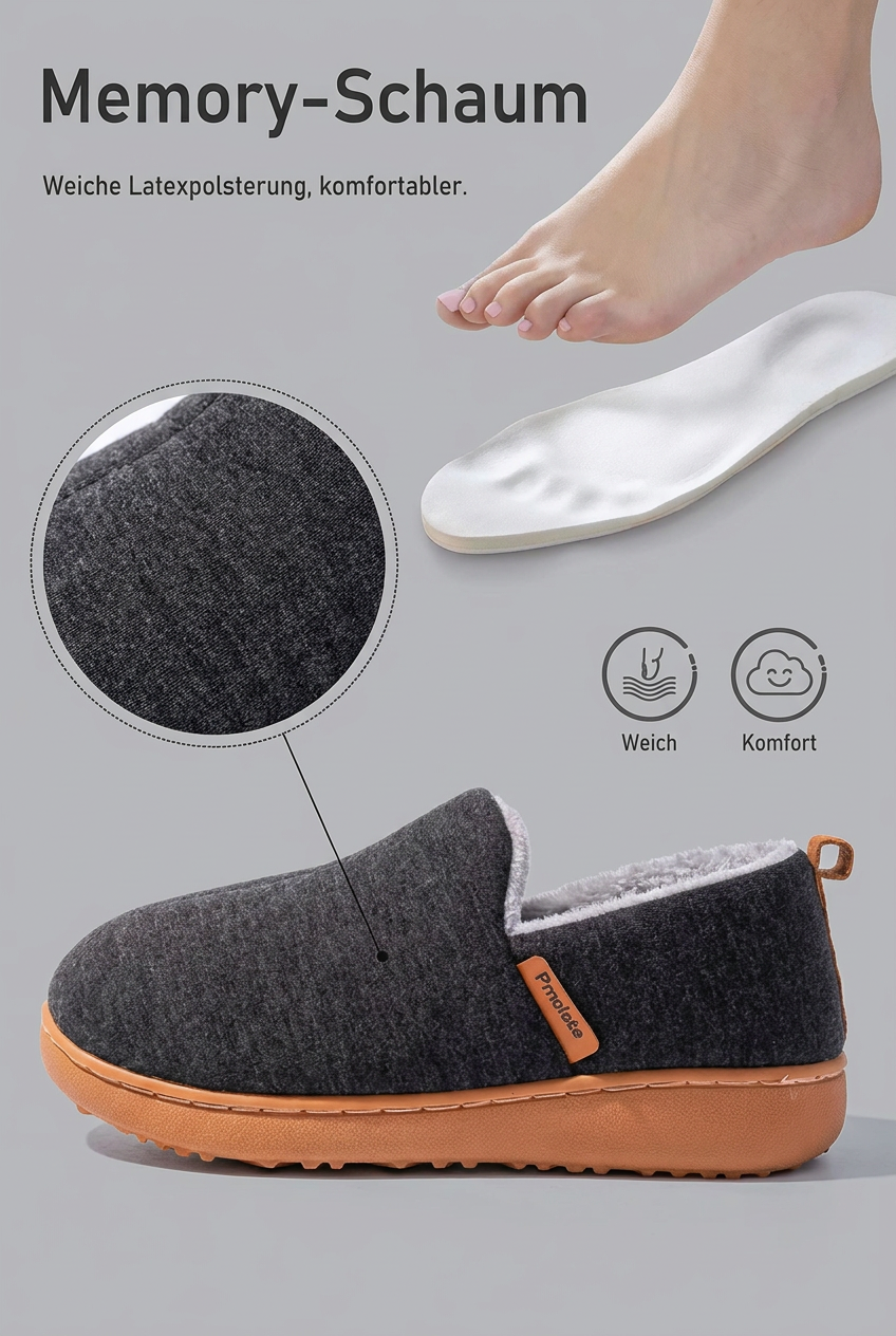 Orthopedic Slippers Women Fleece Lined Non Slip Sole Closed Toe