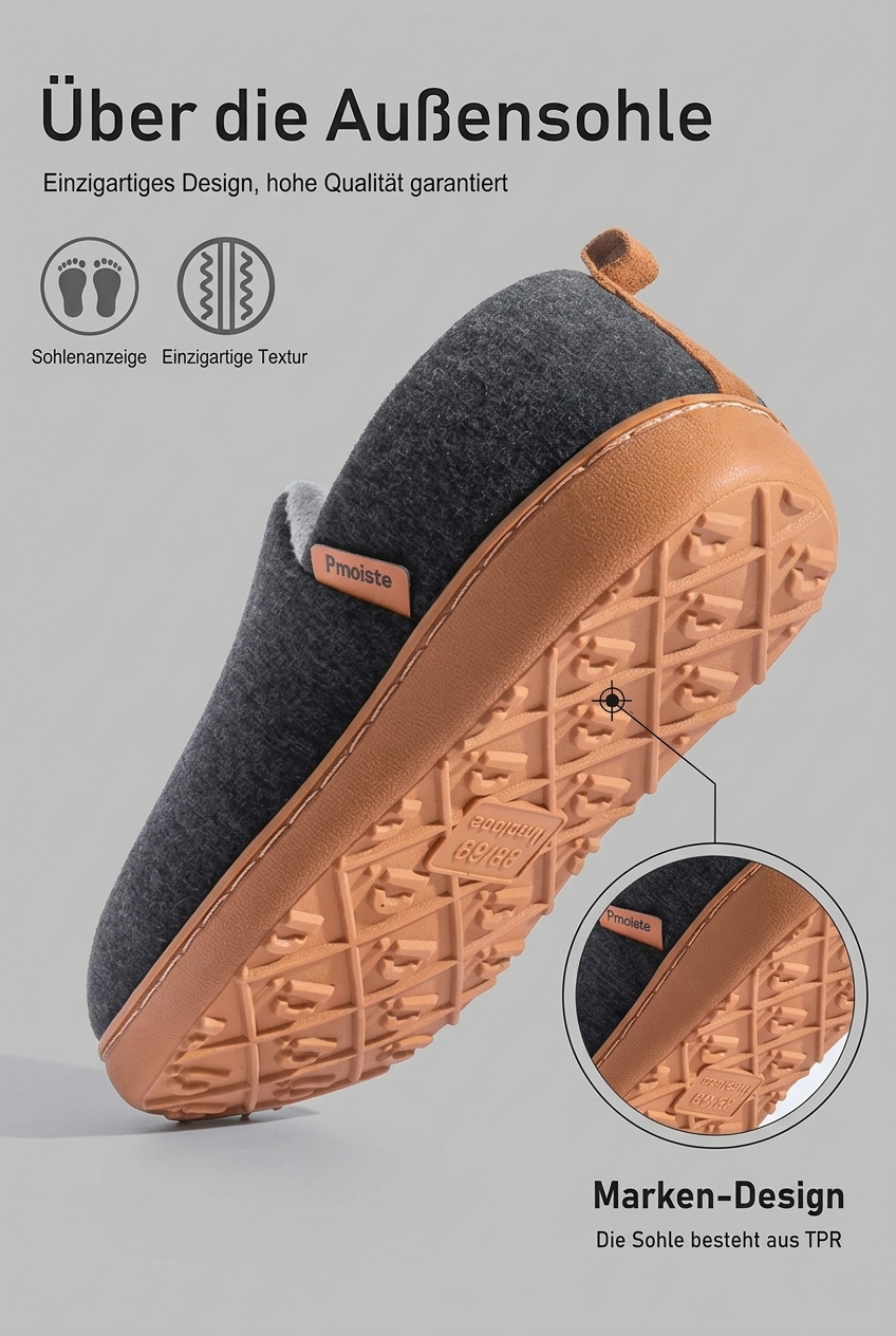 Orthopedic Slippers Women Fleece Lined Non Slip Sole Closed Toe