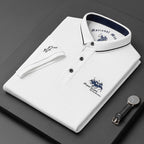 Polo Shirt Men Short Sleeve Collared Top Soft Comfort Menswear