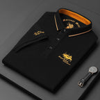 Polo Shirt Men Short Sleeve Collared Top Soft Comfort Menswear