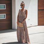 Giselle | Maxi Dress | Floral Print, Sleeveless, High Slit | Summer