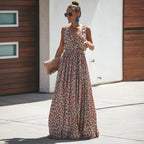 Giselle | Maxi Dress | Floral Print, Sleeveless, High Slit | Summer
