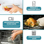 Honor | Food Storage Container Set | 35-Piece, Airtight Lids | Stackable, Leak-Resistant