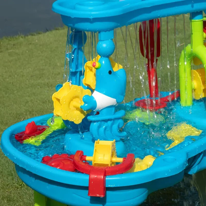 Veda | Sand and Water Table for Kids | 3-in-1 Outdoor Play | Tool-Free Assembly