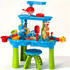 Veda | Sand and Water Table for Kids | 3-in-1 Outdoor Play | Tool-Free Assembly