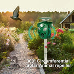 Una | Solar Animal Repeller | 360° Ultrasonic, Motion Sensor | Weatherproof IP44