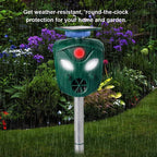 Una | Solar Animal Repeller | 360° Ultrasonic, Motion Sensor | Weatherproof IP44