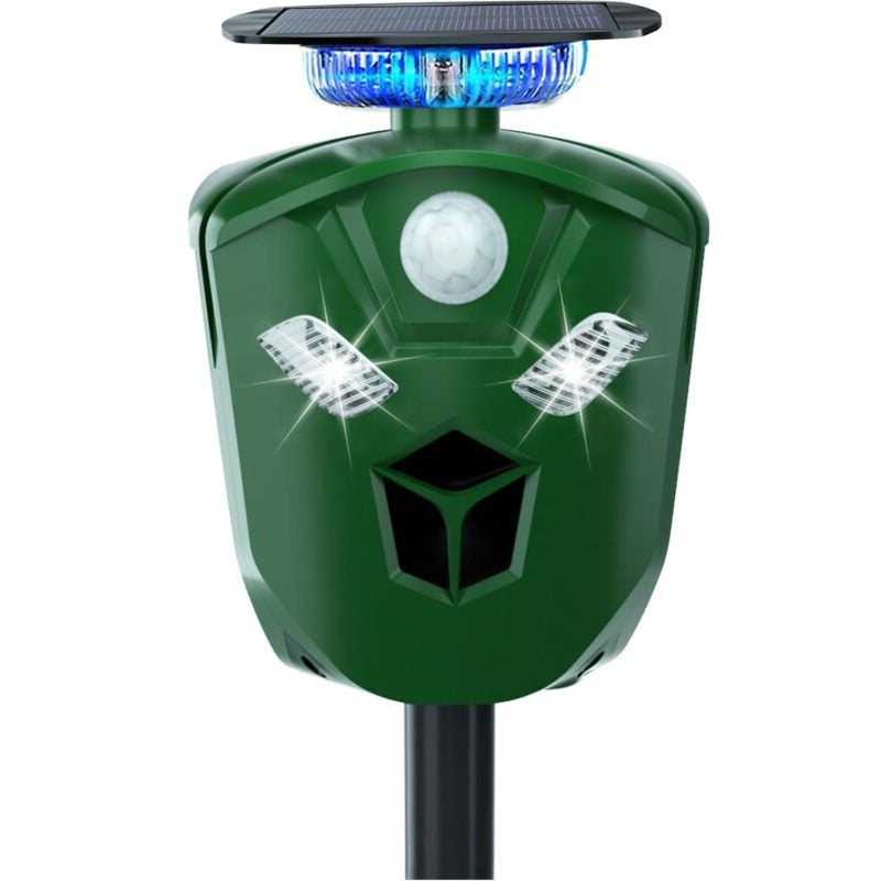Una | Solar Animal Repeller | 360° Ultrasonic, Motion Sensor | Weatherproof IP44