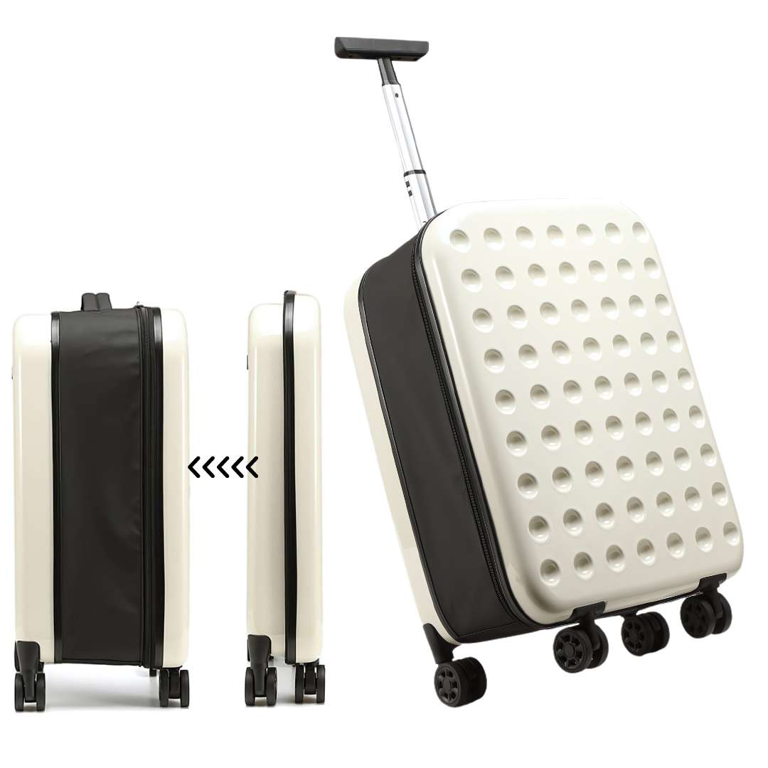 360 Degree Foldable Hard Shell Travel Suitcase Spinner Wheels