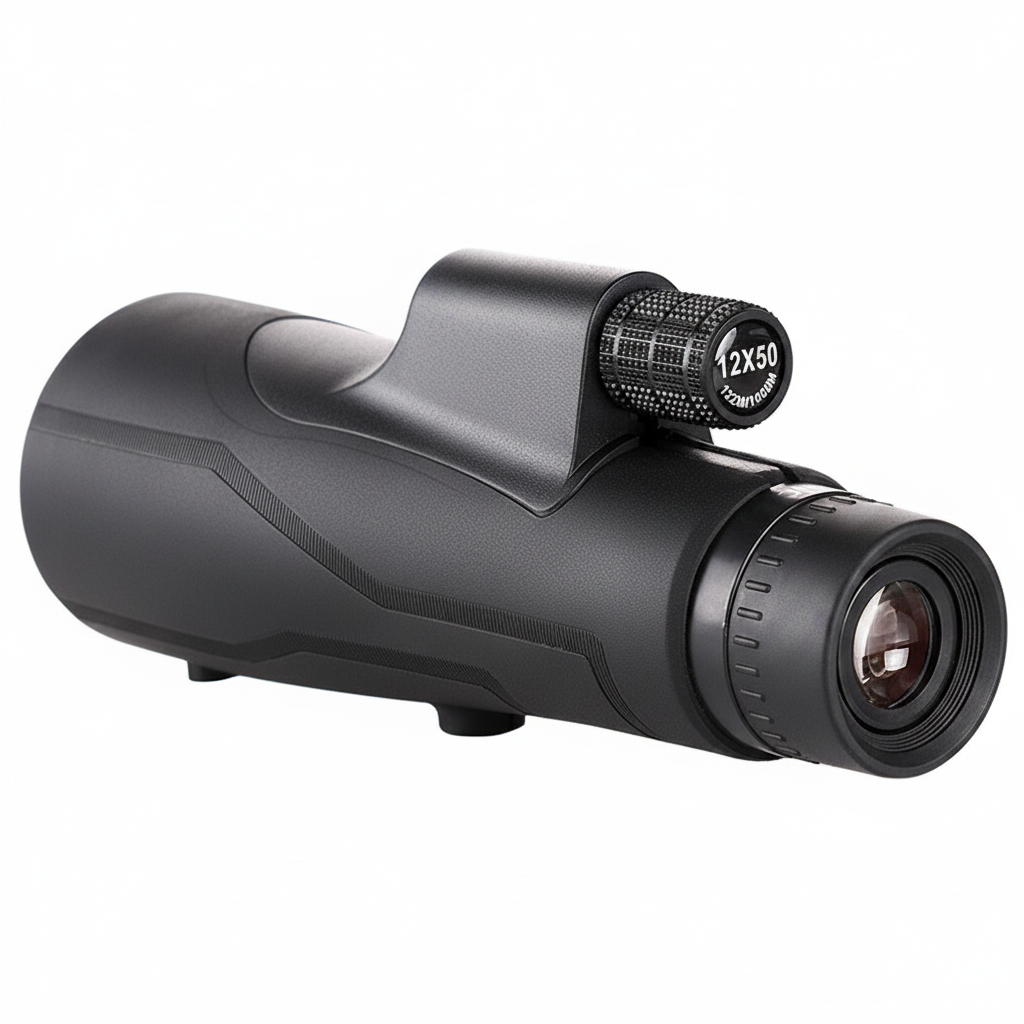 Solene | Monocular Telescope | Waterproof, Night Vision, 12x Zoom | Black