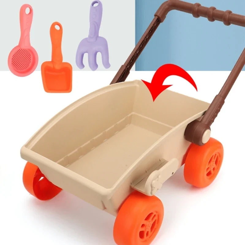 Rosalind | Beach Sand Play Cart Set | Kids Outdoor Toy | 35.5x38x18 cm