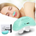 Linnea | Sleep Apnea Device | Portable Silent CPAP Aid | Light Green, Rechargeable