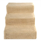 Nova | Dog Stairs for Tall Bed | 3-Step Portable Pet Steps | Beige, 55lb Capacity