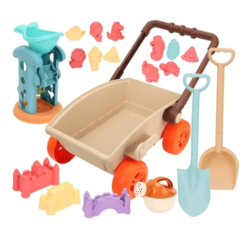 Rosalind | Beach Sand Play Cart Set | Kids Outdoor Toy | 35.5x38x18 cm