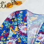 Giselle | Women's Bikini Set | 3-Piece, Blue Floral, Wrap Skirt | S-XL