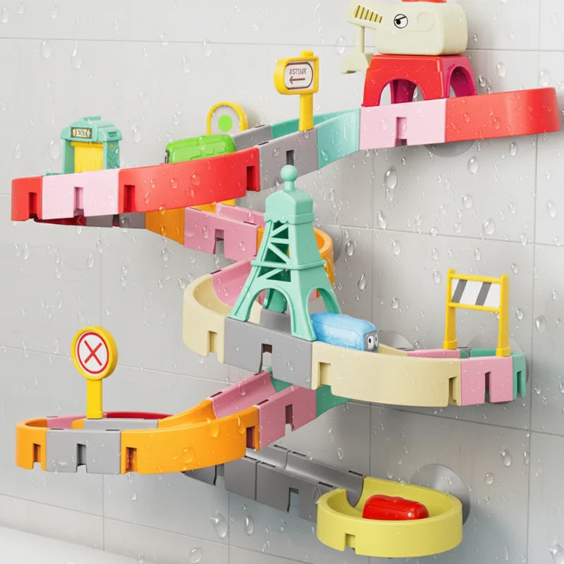 Kestrel | Bath Toy Track | DIY Water Slide Play Set | Suction Cup, Modular