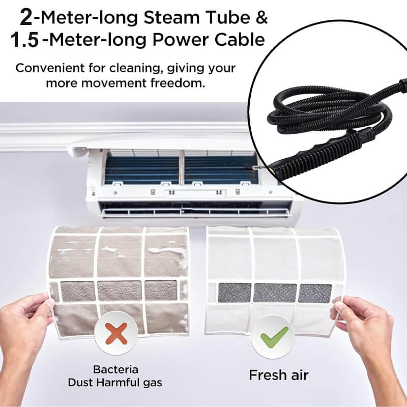 Luna | Steam Cleaner | 2500W High Pressure | 6 Speed, 5 Brush Heads