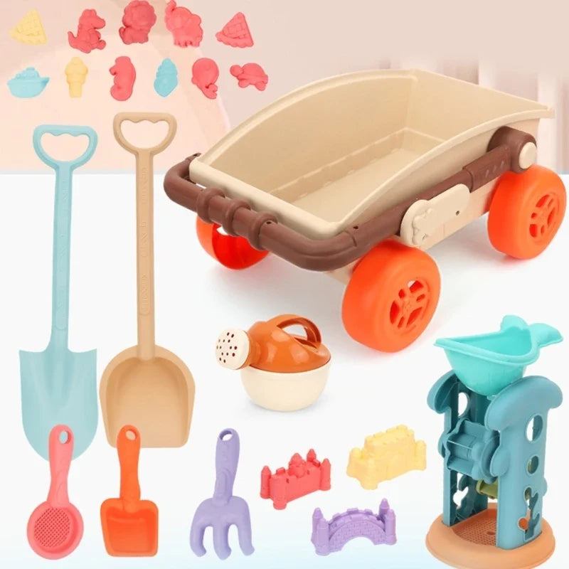 Rosalind | Beach Sand Play Cart Set | Kids Outdoor Toy | 35.5x38x18 cm