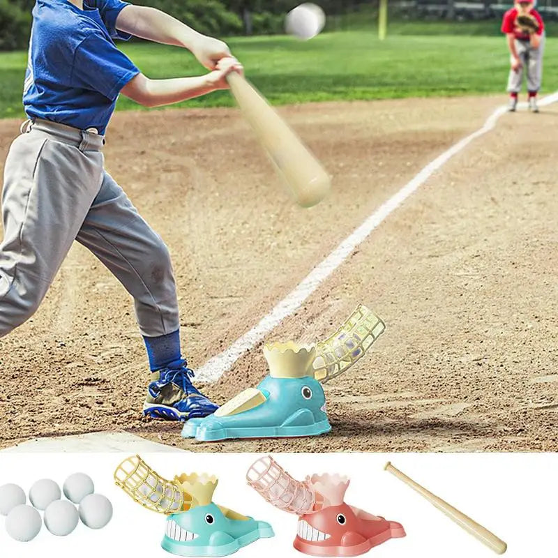 Anouk | Baseball Pitching Machine | Kids Outdoor Toy | Bat & Ball Set