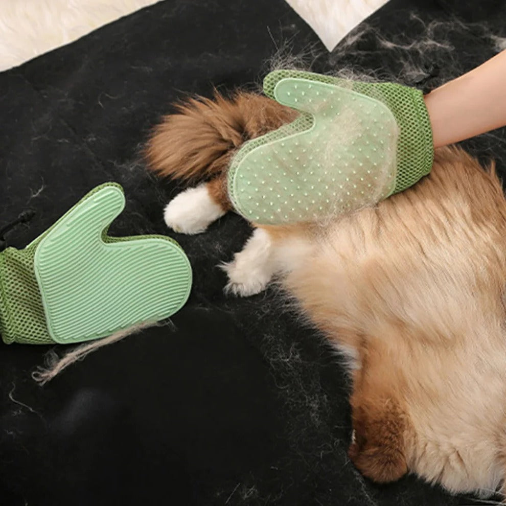 Neela | Cat Grooming Glove | 2-in-1 Brush & Massage | Rubber, Fits Most Sizes