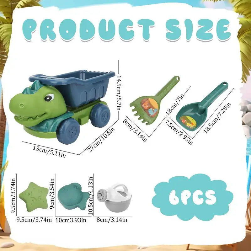 Sorrel | Beach Sand Toy Set | Dino Truck, Creative Play | Kids Outdoor