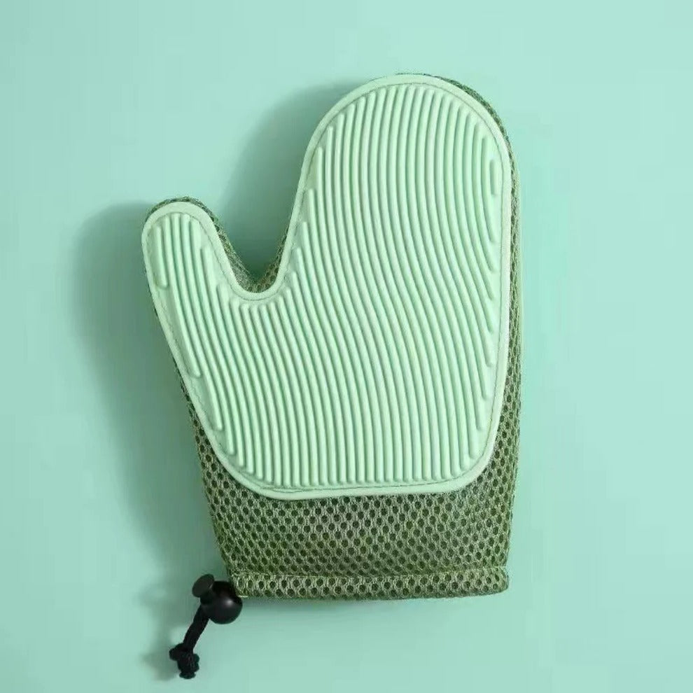 Neela | Cat Grooming Glove | 2-in-1 Brush & Massage | Rubber, Fits Most Sizes