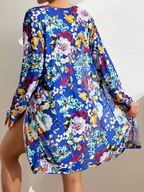 Giselle | Women's Bikini Set | 3-Piece, Blue Floral, Wrap Skirt | S-XL